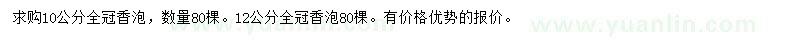 求購10公分香泡