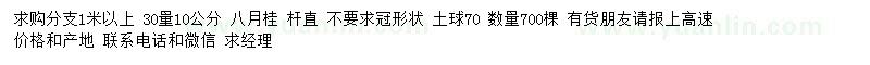 求購(gòu)30處量10公分八月桂