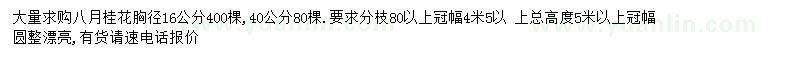 求購胸徑16、40公分八月桂