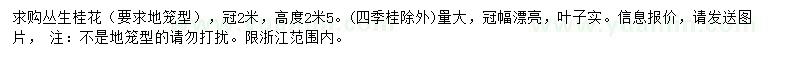 求購(gòu)冠2米桂花