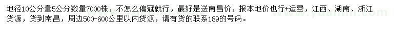 求購地徑10公分量5公分八月桂