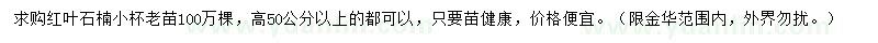 求購(gòu)高50公分以上紅葉石楠