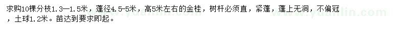 求購(gòu)蓬徑4.5-5米金桂