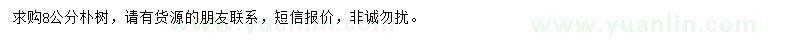 求購8公分樸樹