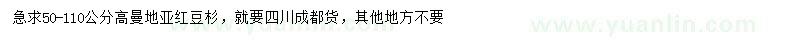 求購50-110公分高曼地亞紅豆杉