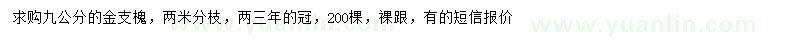 求購金枝槐