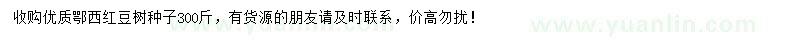求購優(yōu)質(zhì)鄂西紅豆樹種子