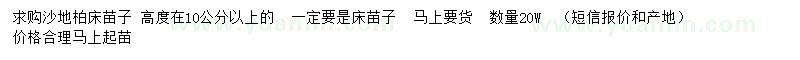 求購(gòu)高10公分以上沙地柏