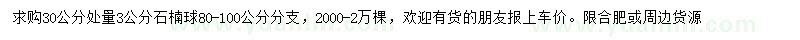 求購30公分量3公分石楠球