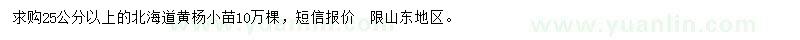 求購25公分以上北海道黃楊小苗