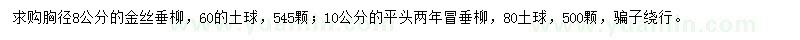 求購垂柳