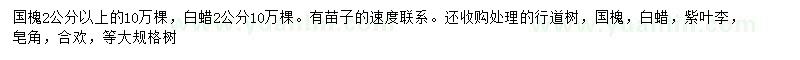求購(gòu)2公分國(guó)槐、白蠟