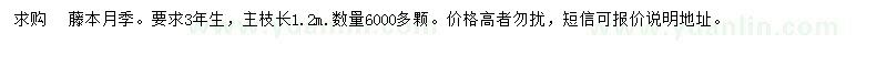 求購3年生藤本月季