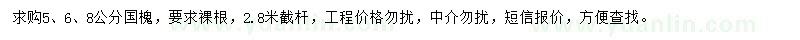 求購5、6、8公分國槐