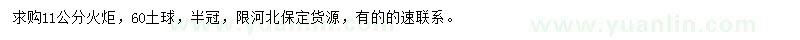 求購11公分火炬