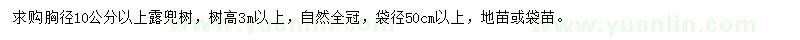 求購胸徑10公分以上露兜樹