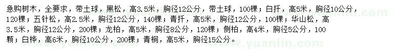 求購黑松、白扦、五針?biāo)傻? />
                        <br />
                        <label style=