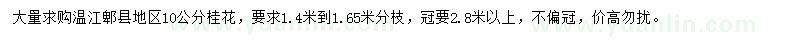 求購10公分桂花