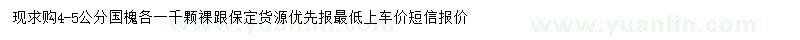 求購4-5公分國槐