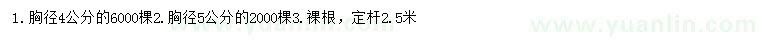 求購4-5分白榆