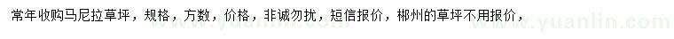 求購馬尼拉草坪