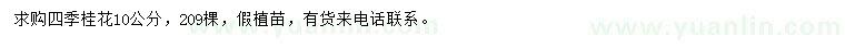求購10公分四季桂花
