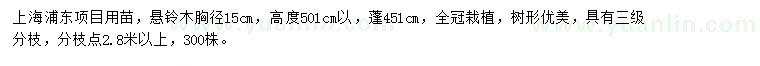 求購胸徑15公分懸鈴木
