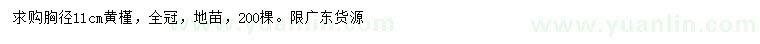求購胸徑11公分黃槿