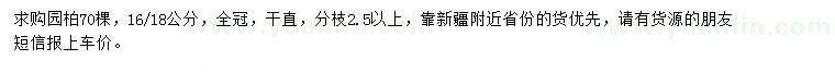 求購16-18公分圓柏