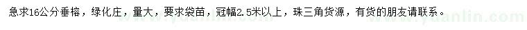 求購16公分垂榕