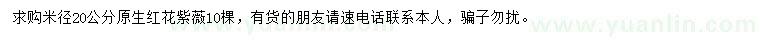 求購米徑20公分原生紫薇
