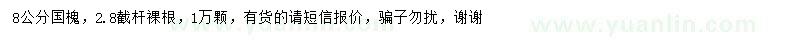 求購8公分國槐