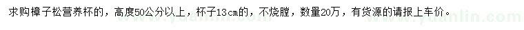 求購高50公分以上樟子松