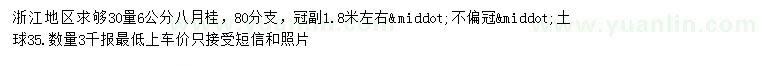 求購(gòu)6公分八月桂