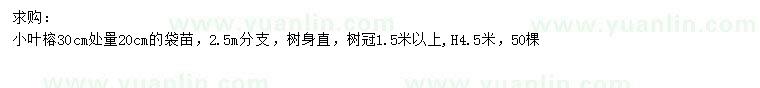 求購(gòu)30公分處量20公分小葉榕