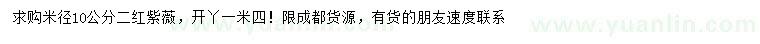 求購米徑10公分二紅紫薇
