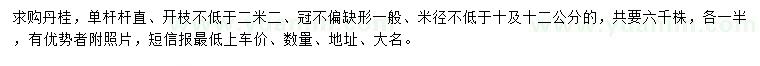 求購(gòu)米徑10、12公分丹桂