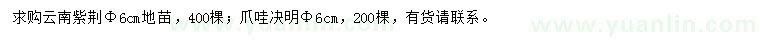 求購云南紫荊、爪哇決明