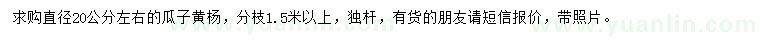求購(gòu)直徑20公分左右瓜子黃楊