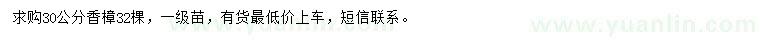 求購30公分香樟
