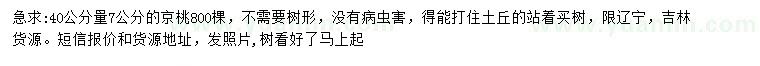 求購(gòu)40公分量7公分京桃