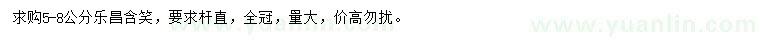 求購5-8公分樂昌含笑