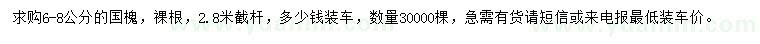 求購6-8公分國槐