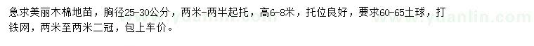 求購(gòu)美麗木棉地苗