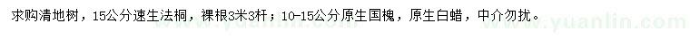 求購速生法桐、國槐、白蠟
