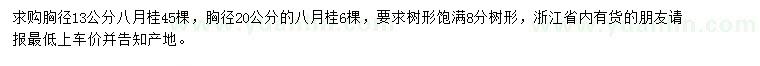 求購胸徑13、20公分八月桂