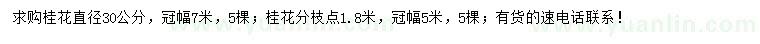 求購(gòu)直徑30公分桂花