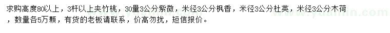 求購夾竹桃、紫薇、楓香等