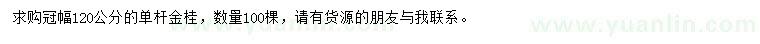 求購冠1.2米金桂