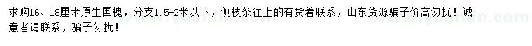 求購16、18公分國槐